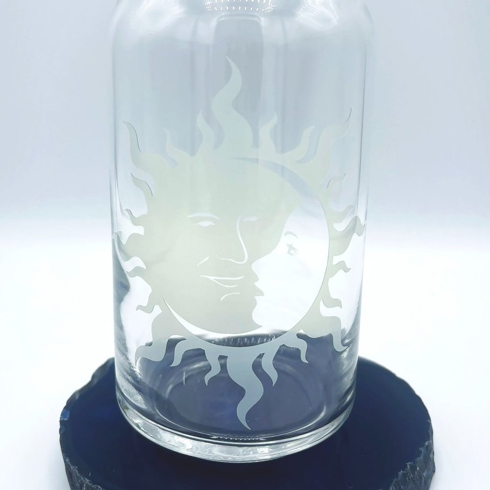 Sun Moon Color Changing Glass Cup, Beer Glass Can, Glass Coffee Cup, Soda Glass